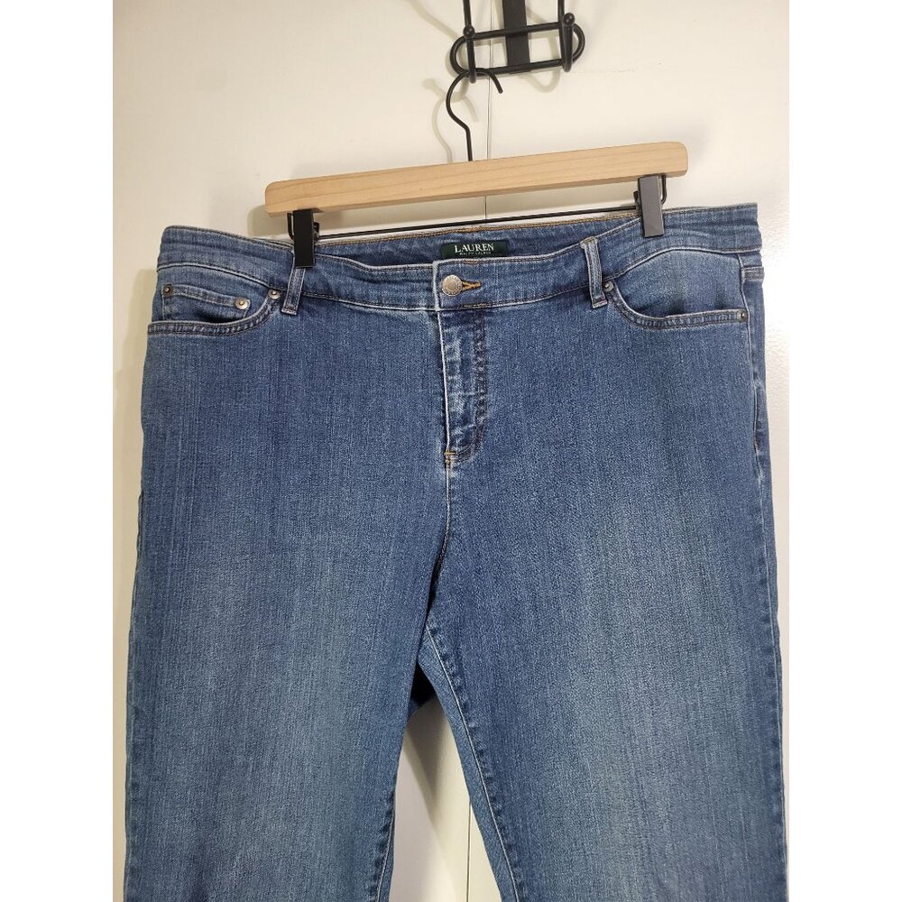 LAUREN RALPH LAUREN Women's SZ 16W Premier Straight Denim Jeans Classic - Picture 5 of 10